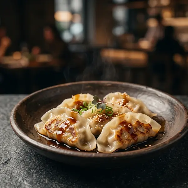 Gyozas de pollo y jengibre